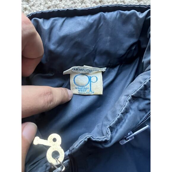 Vintage 80s Ocean Pacific OP Weather Wear Blue Surf Anorak Hooded Jacket small - Picture 4 of 9
